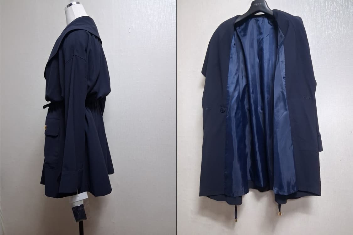 일본빈티지 SICILY 고급버전 100% 순모 춘추 금장더블버턴 사파리 상품이미지3