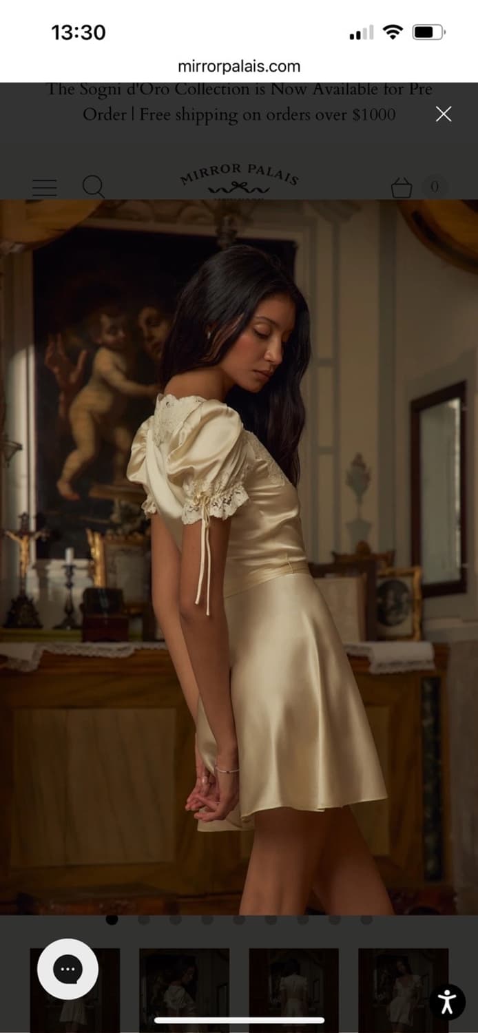 Mirror palais 미러팔레 레이스 실크 미니 랩 드레스연말룩원피스 상품이미지4