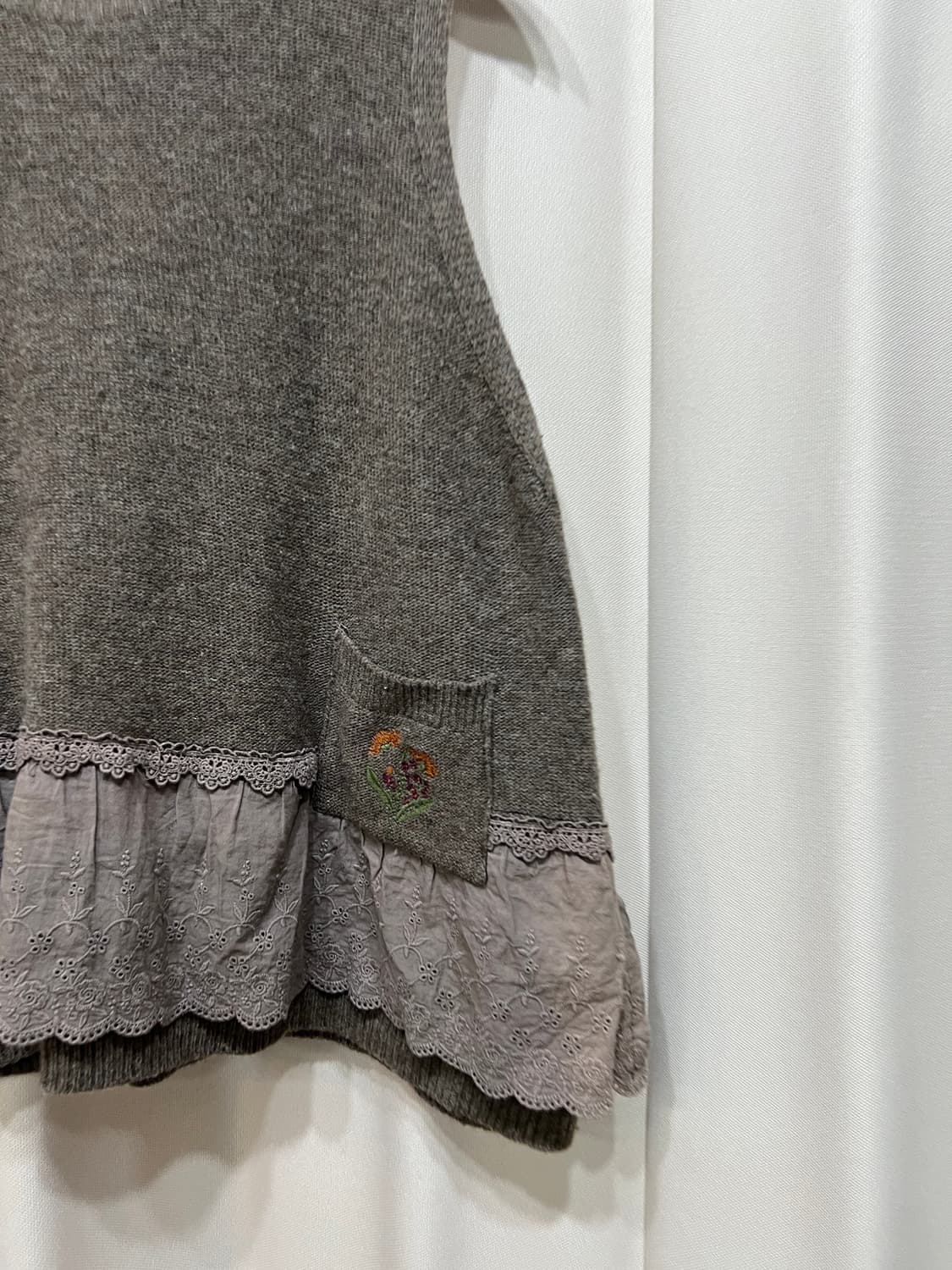 빈티지 레이스 니트 베스트  상품이미지4