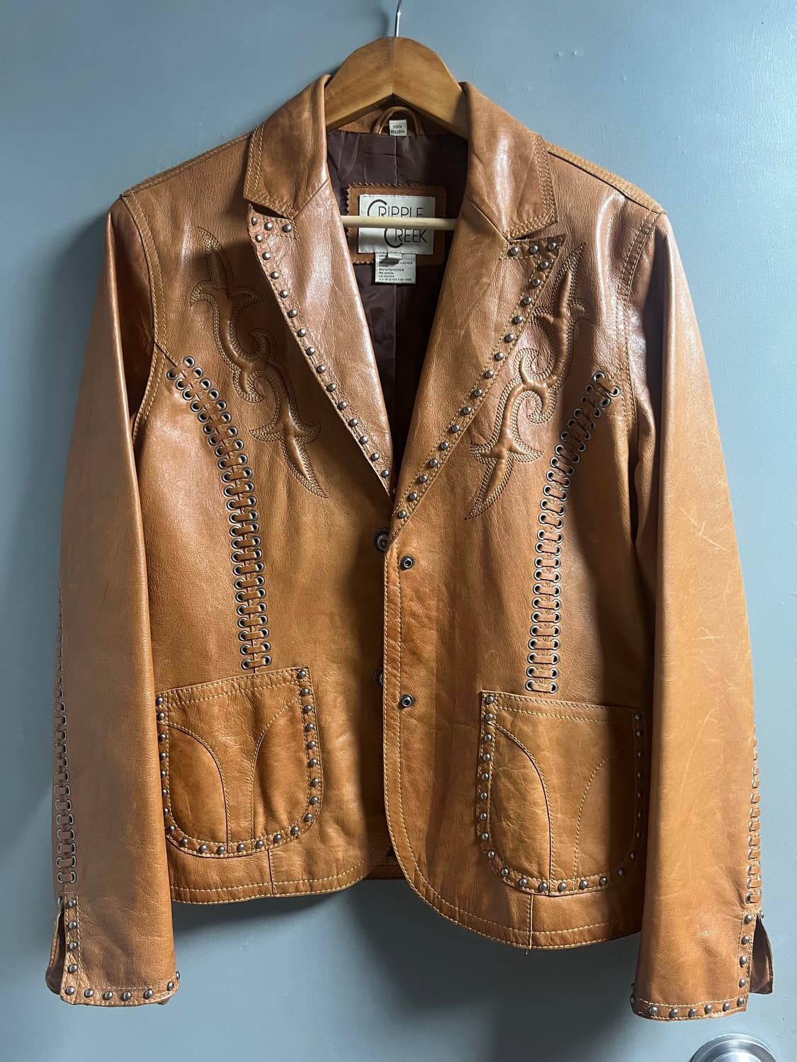 Cripple Creek 리얼레더 웨스턴 자켓 상품이미지1