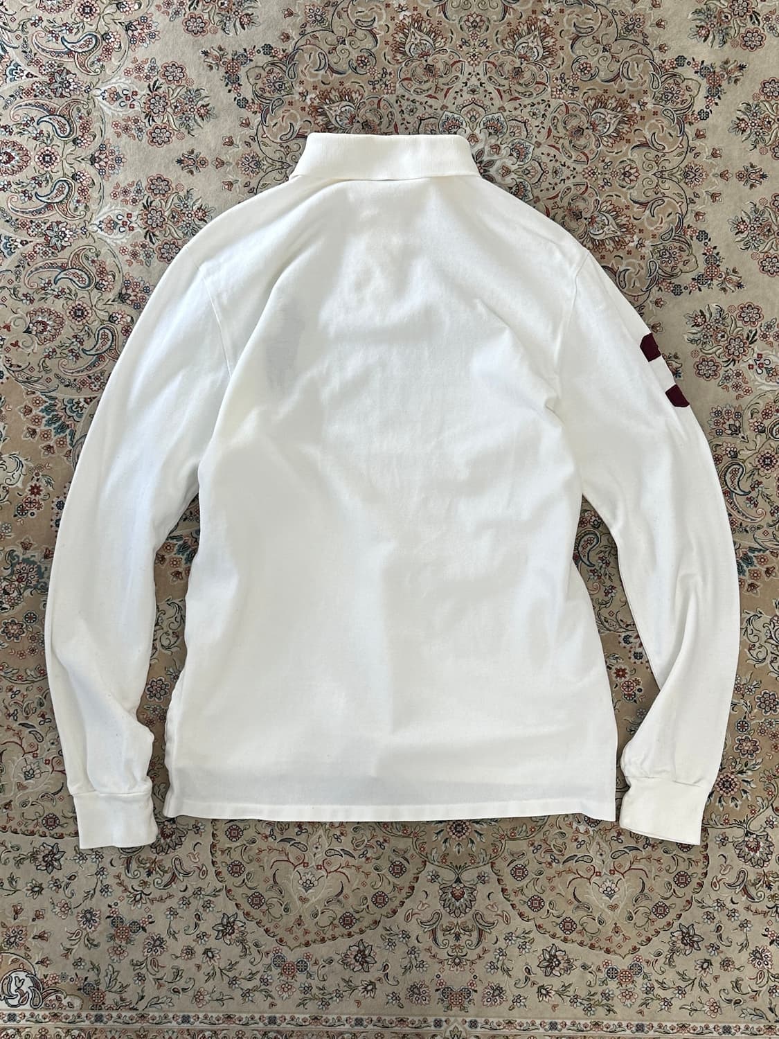 폴로 랄프로렌 크림/버건디 빅포니 카라티 상품이미지2