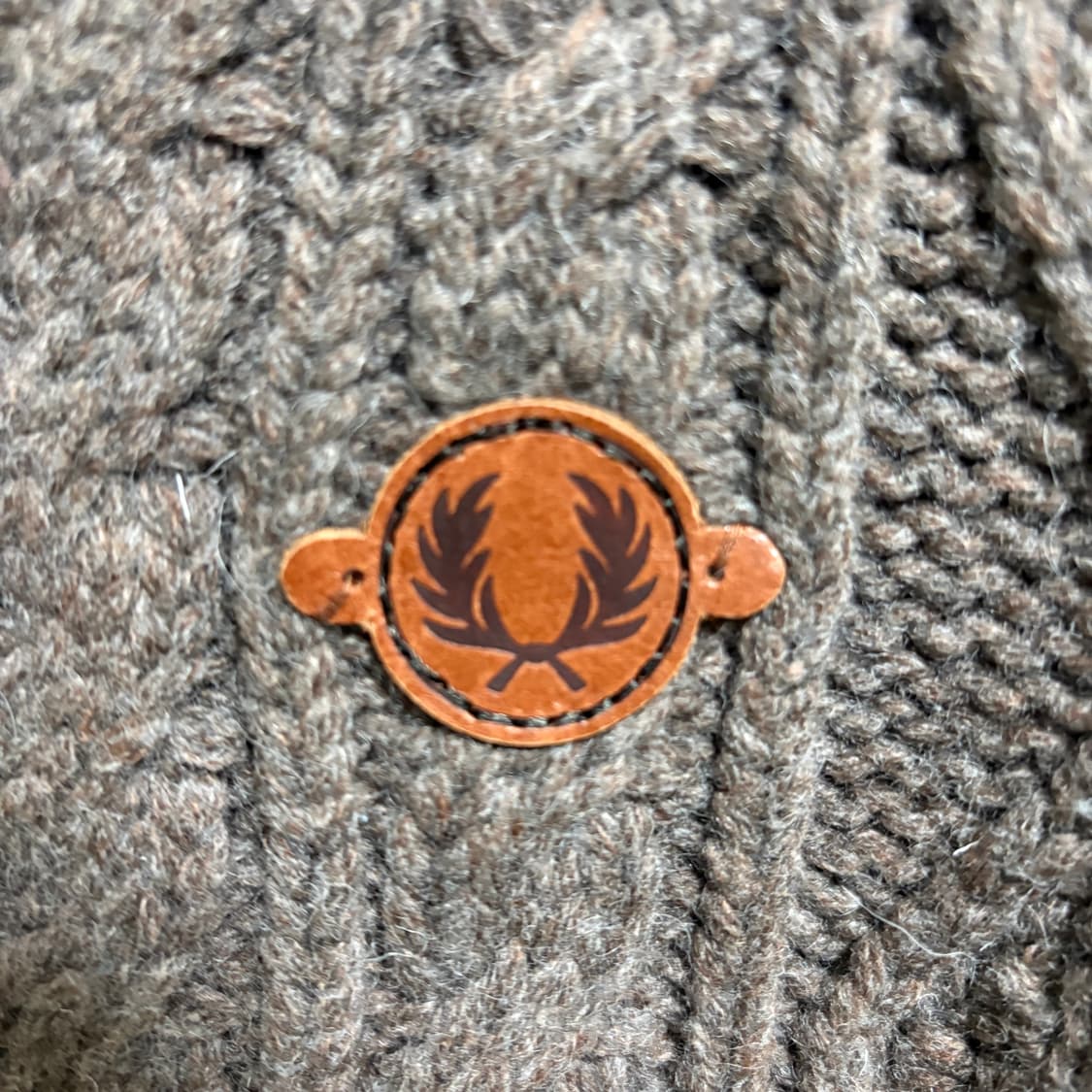 프레드페리 피셔맨 케이블 숄카라 집업 가디건 / 브라운, S 상품이미지6