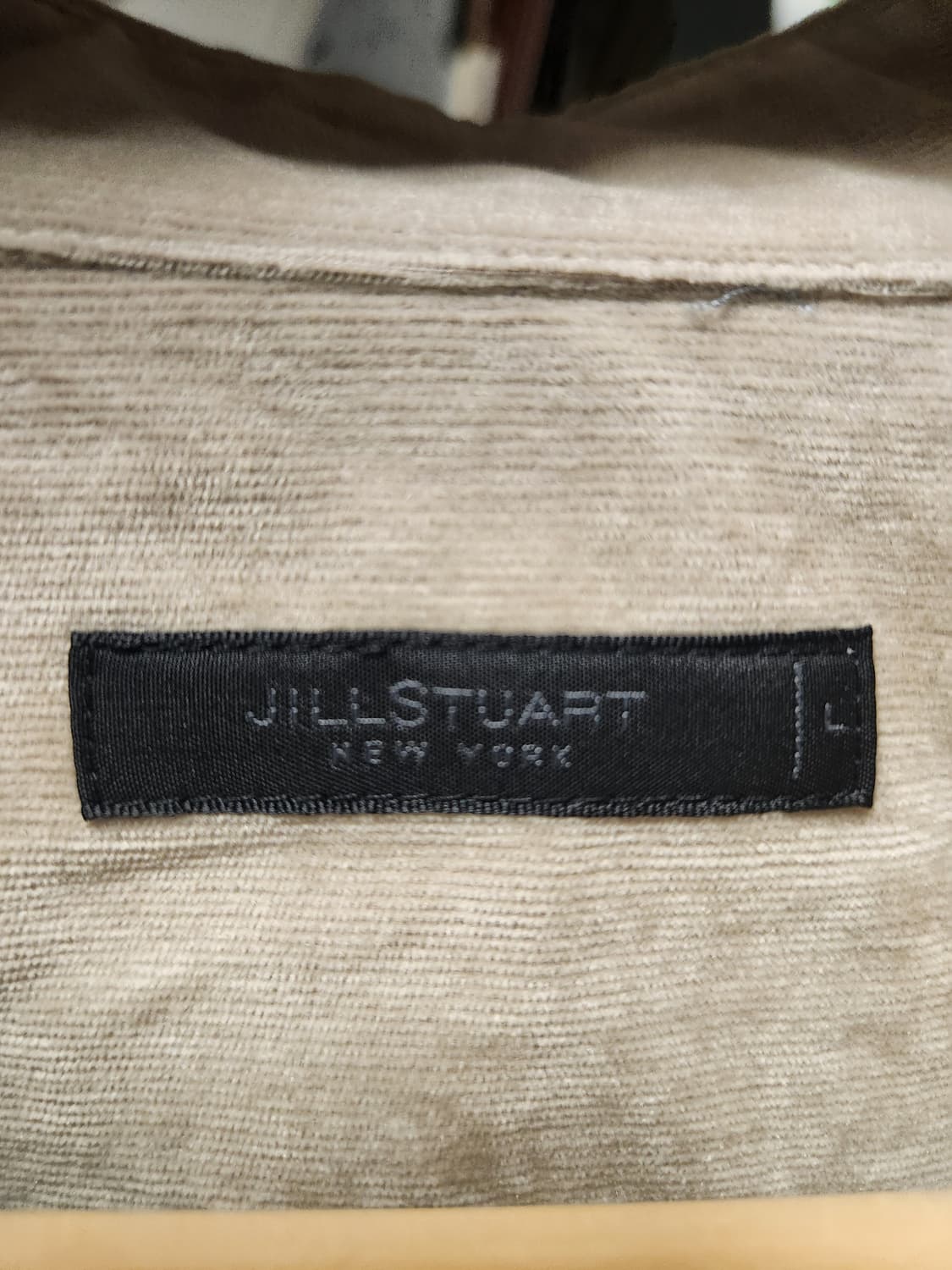 24fw 질스튜어트뉴욕맨 라이트베이지 코듀로이 오버핏 셔츠 L 상품이미지2