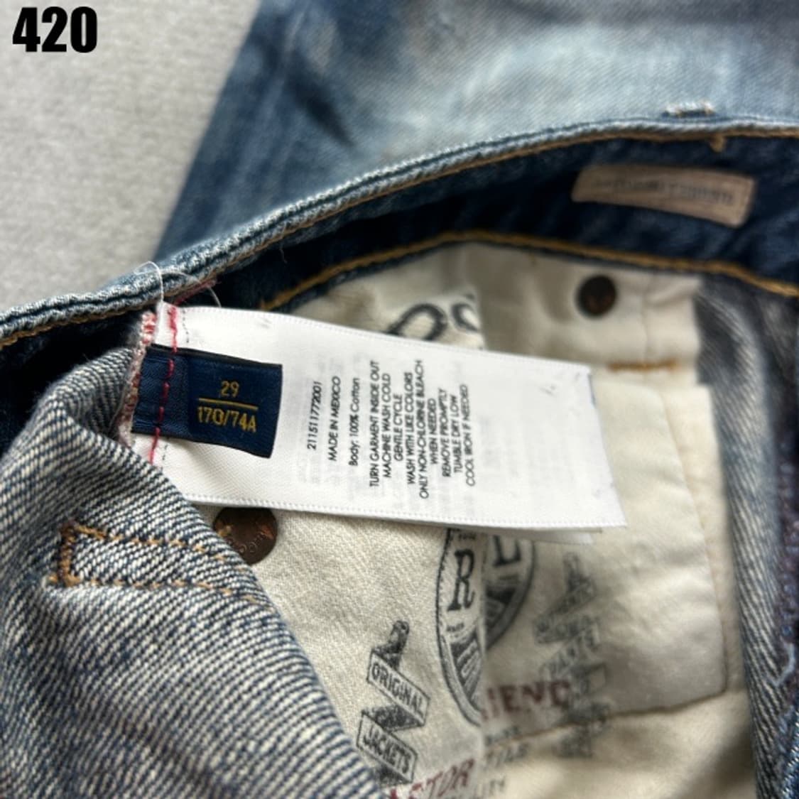 폴로 데미지 워싱 데님 청바지  상품이미지4