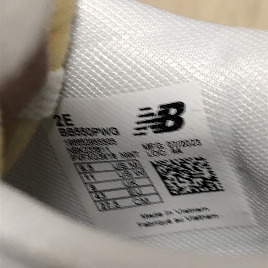 (275) 새상품 뉴발란스 BB 550 화이트 팀버울프 상품이미지5