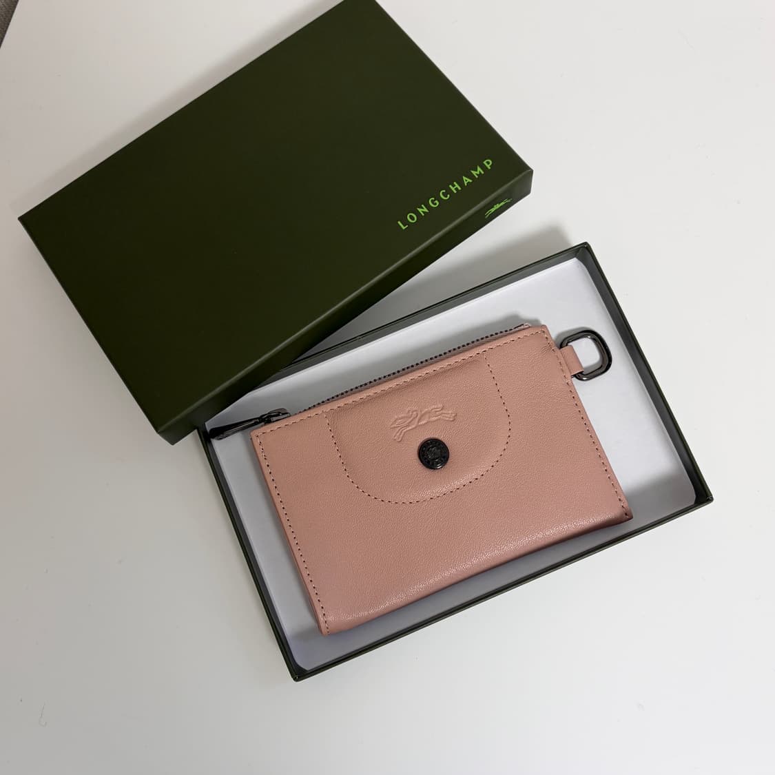 롱샴 르플리아쥬 핑크 카드지갑 (박스포함) 상품이미지9