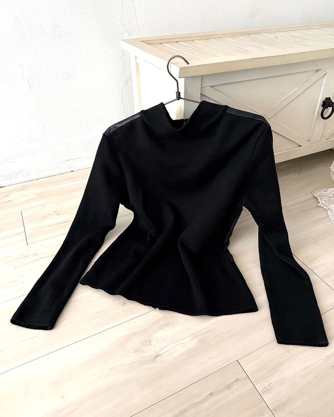 Real Leather point knit zip-up 상품이미지9