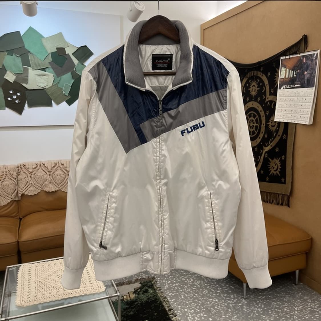 푸부 FUBU 올드스쿨 레트로 빈티지 바람막이 자켓 L C11744 상품이미지3