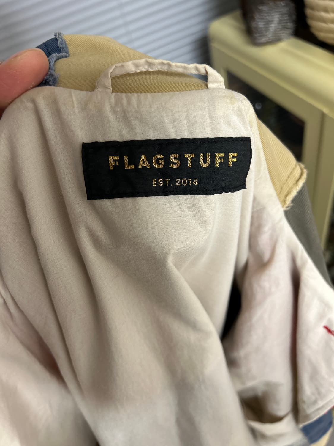 플레그스텁 FLAGSTUFF 패치워크 사파리 자켓 L 상품이미지8