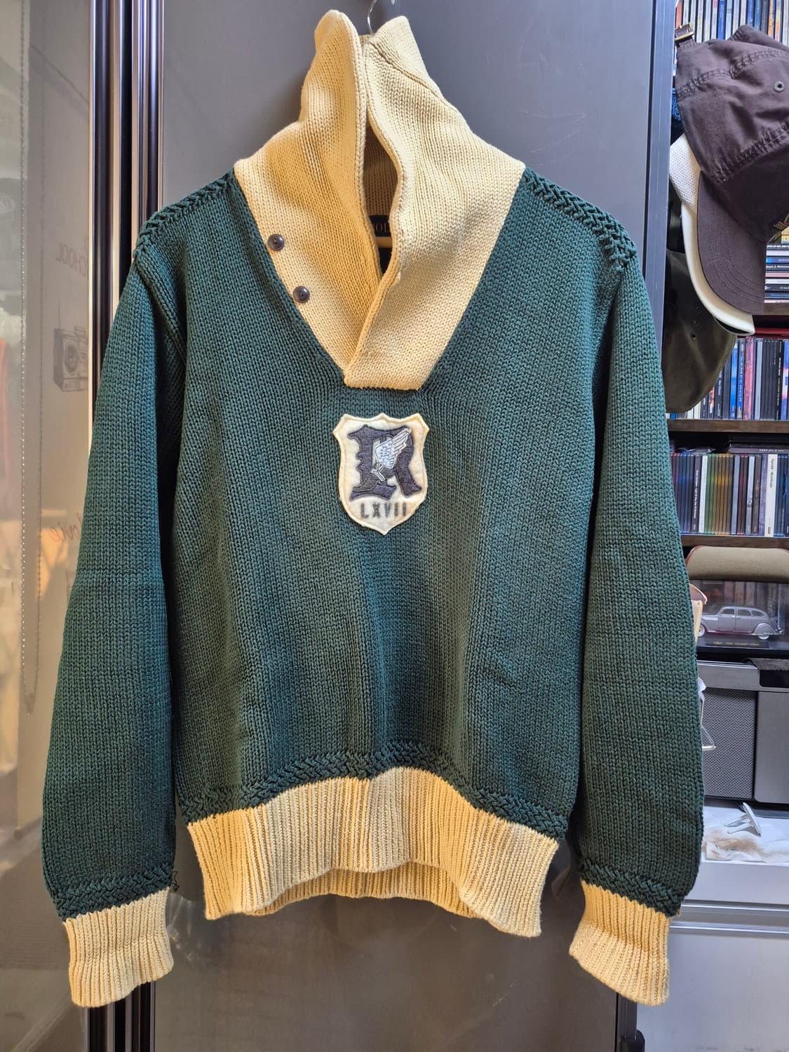 폴로 랄프로렌 R 윙 실드 패치 숄카라 스웨터 S 상품이미지2