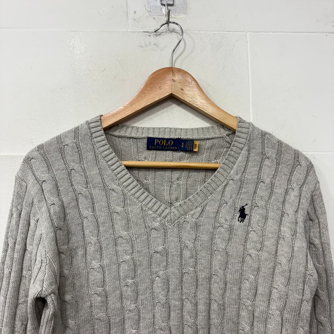 폴로랄프로렌 브이넥 꽈배기 니트 상품이미지2