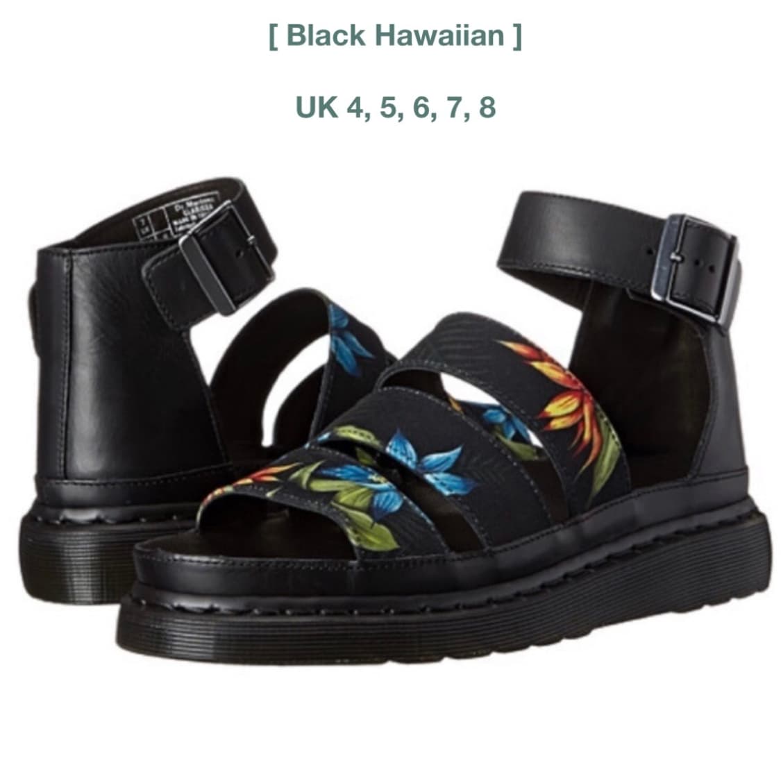 (220~230mm) 닥터마틴 클라리스 하와이안 플로럴 샌들 상품이미지5