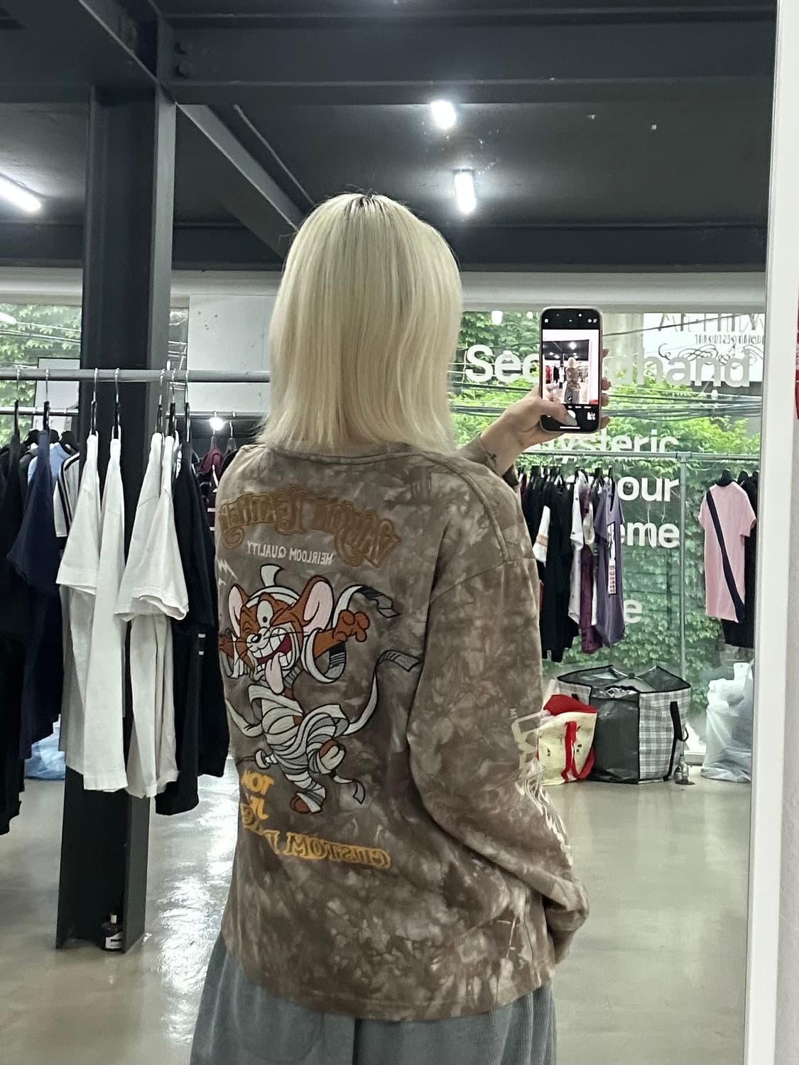 벤슨 톰과제리 자수 타이다이 긴팔 롱슬리브 브라운 상품이미지2