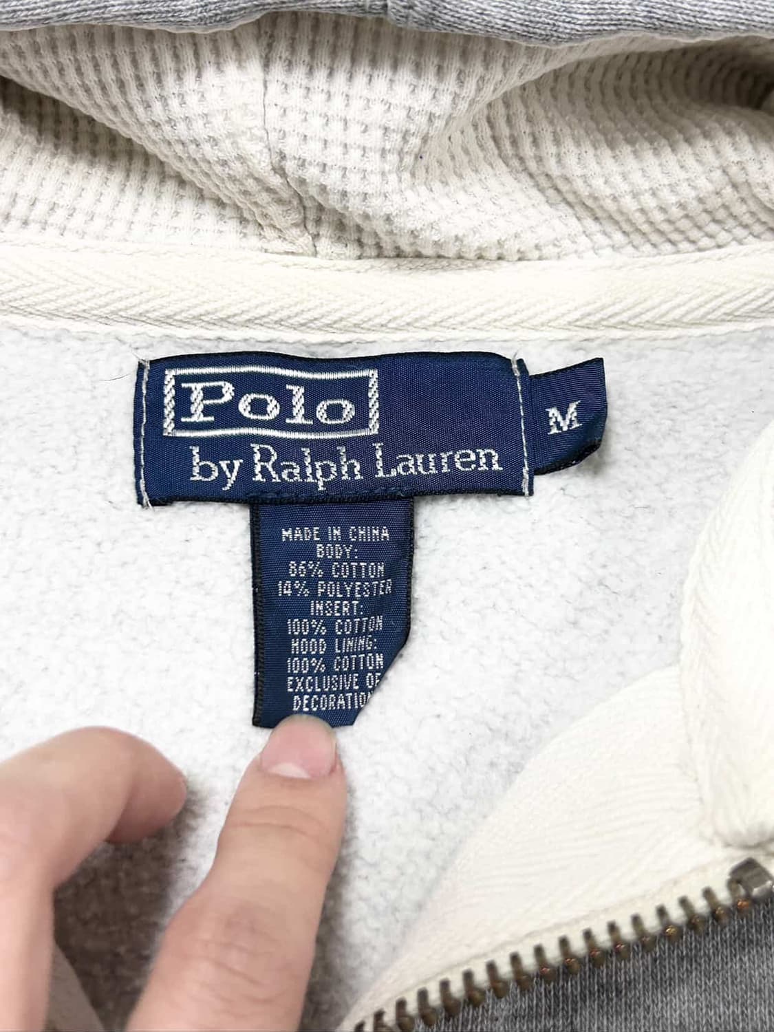 폴로 버건디포니 그레이 후드집업 상품이미지7