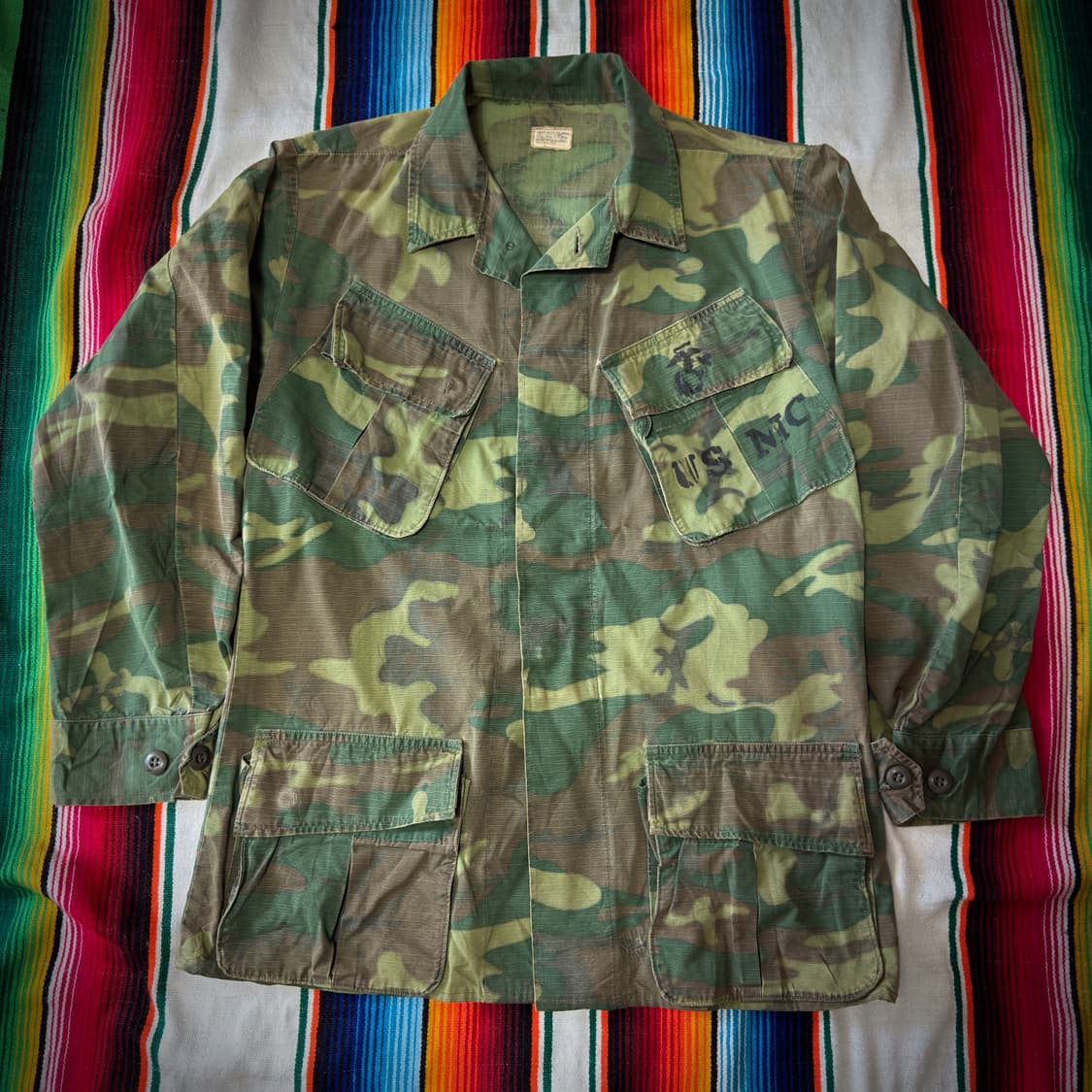 1960s USMC ERDL 오리지널 정글 퍼티그 자켓 상품이미지1