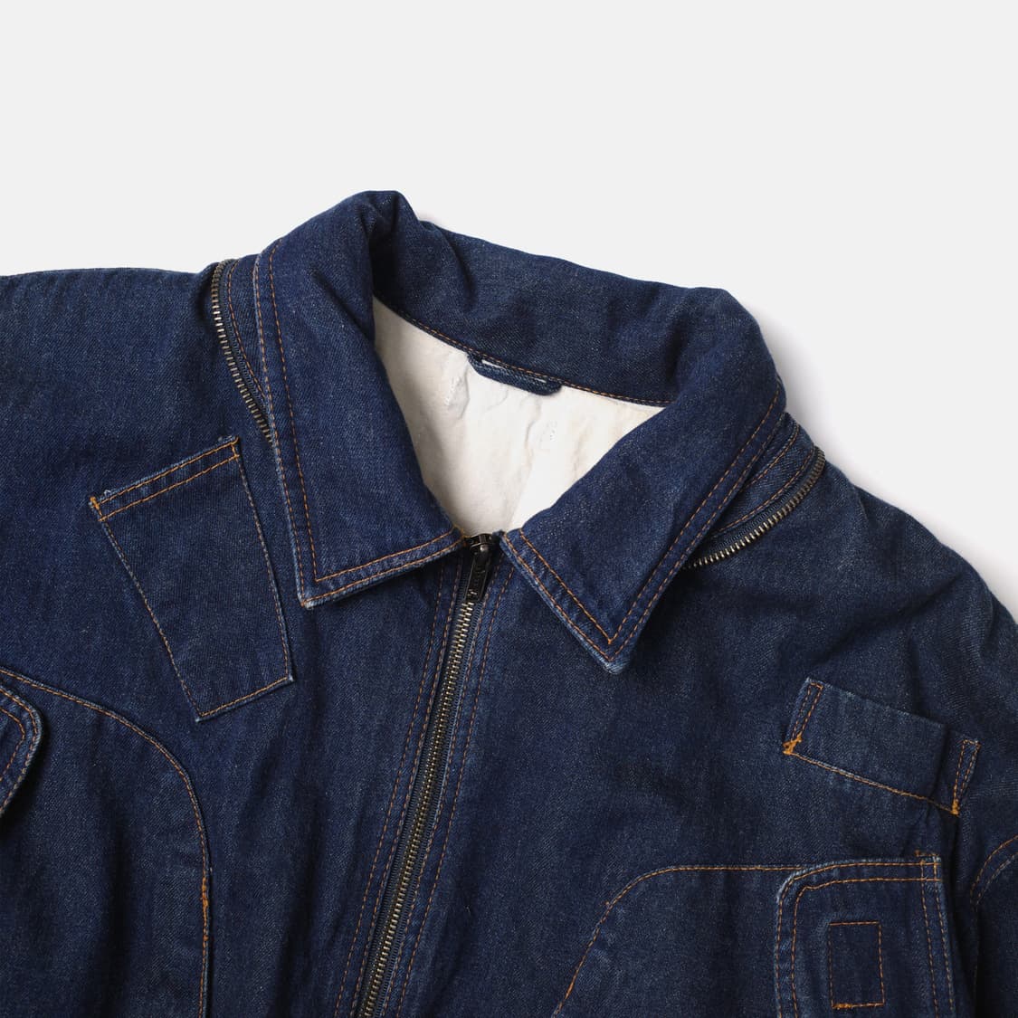 ~1990's Big Pocket Denim Bomber Jacket 상품이미지4