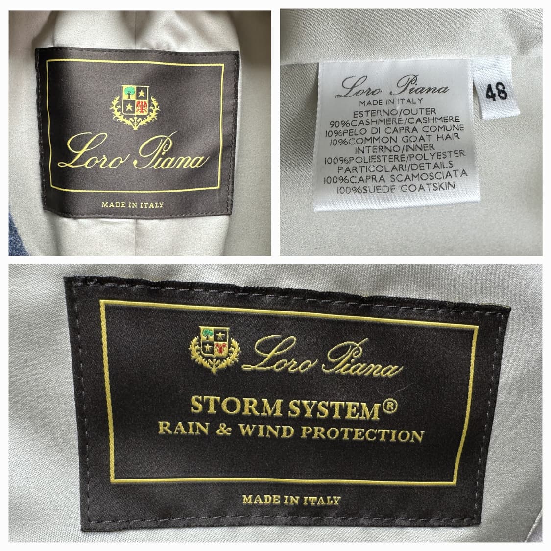 로로피아나 마틴게일 캐시미어 코트 48(100~105) 민트급 판매 상품이미지5