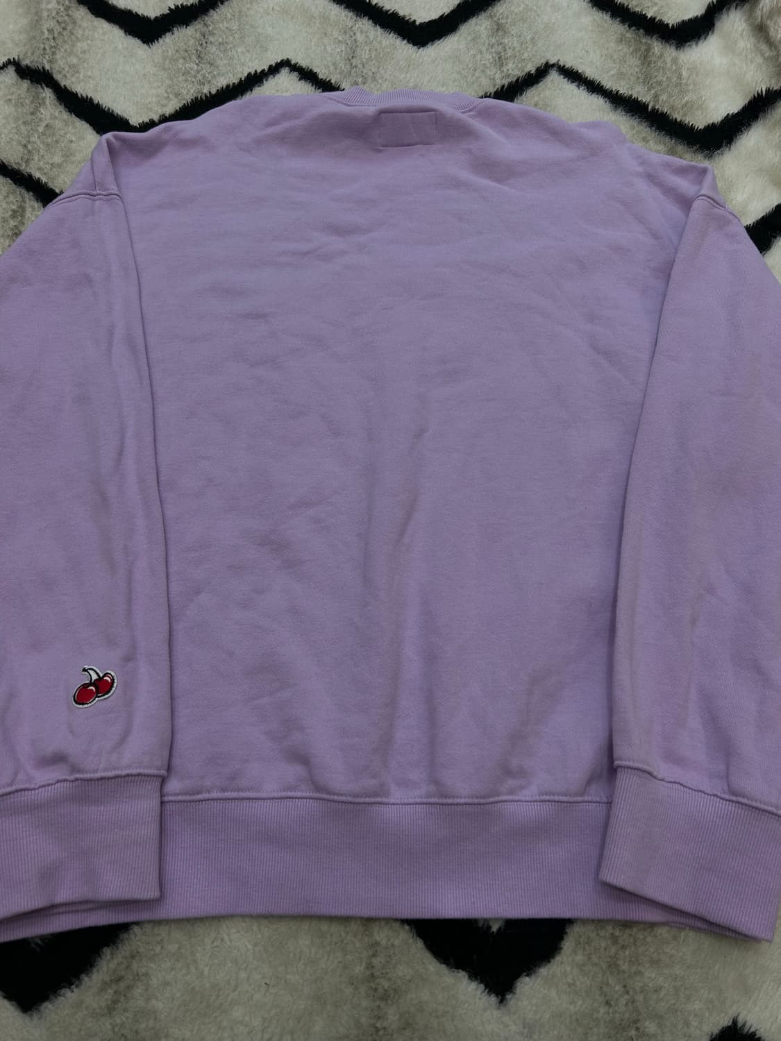 [1]키르시 빅로고 오버핏 맨투맨/기모/라벤더 상품이미지4