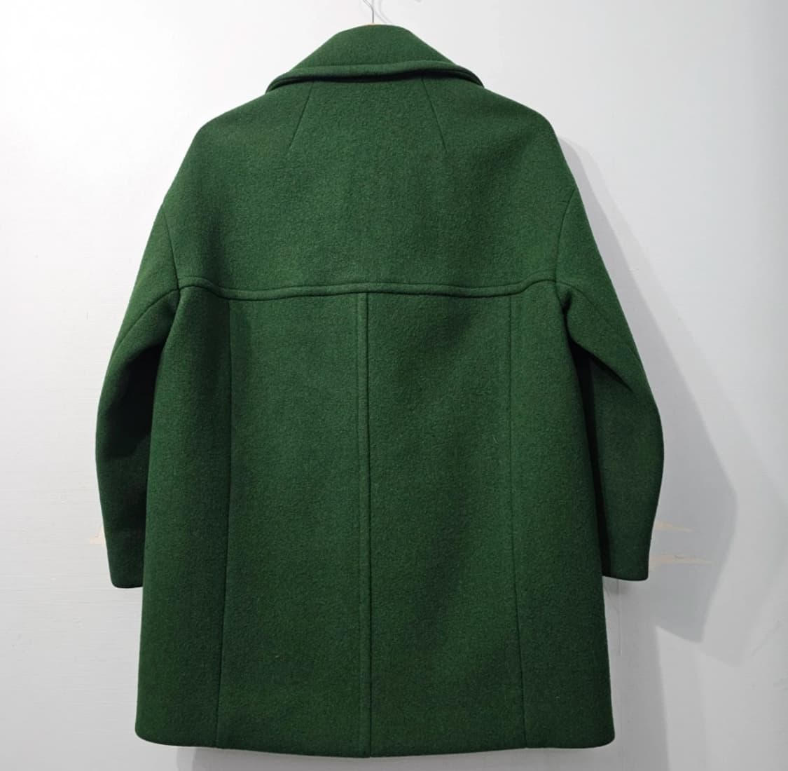 럭키슈에뜨 그린 오버핏 울 코트 ~44반 상품이미지2