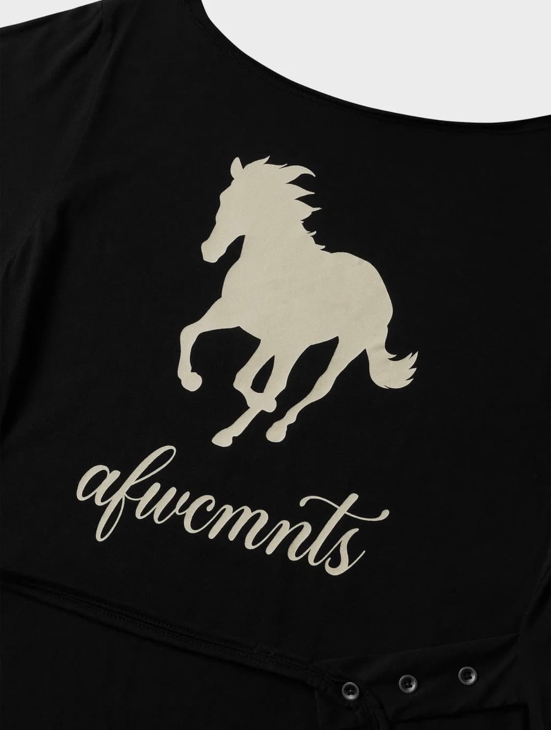 (급처) 어퓨커멘츠 더블 스트링 컷아웃 티셔츠 BLACK 상품이미지2