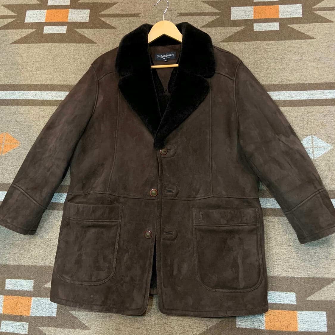 YSL 입생로랑 양가죽 양털 무스탕 코트 L 상품이미지1