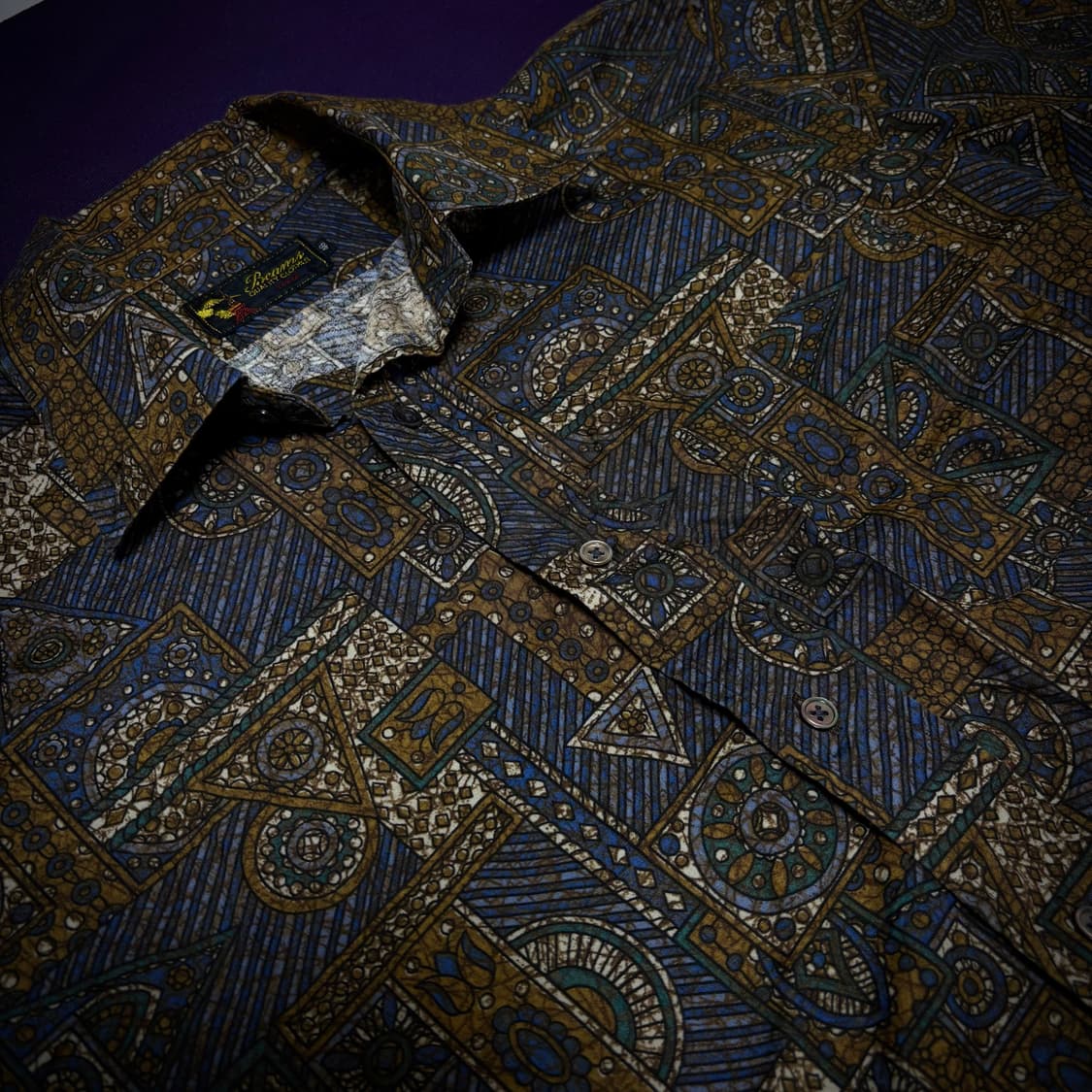 90s Beams Shirts & Sons Geometric Patte 상품이미지2