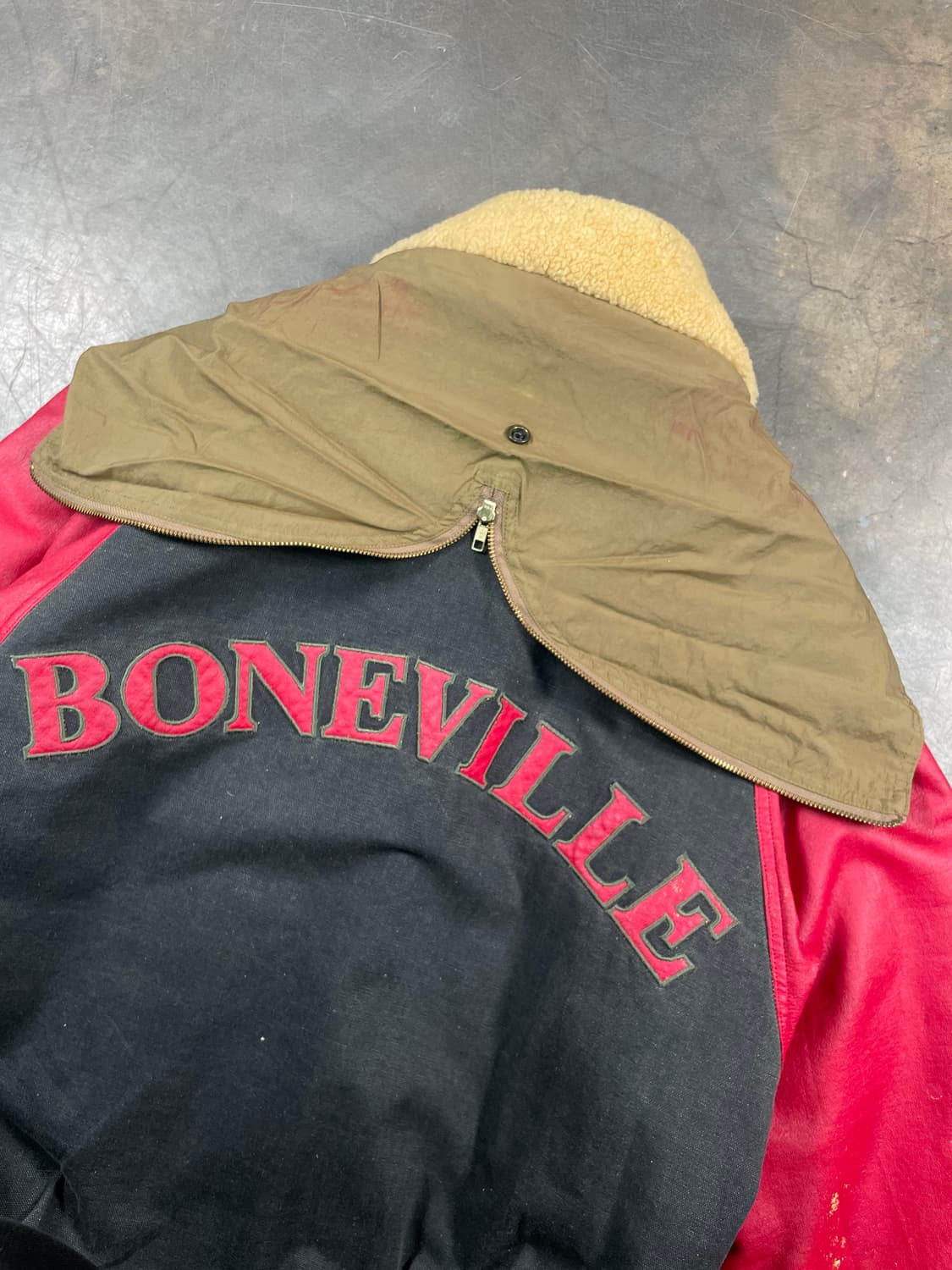 80s Boneville 보아 레더 바시티 자켓 상품이미지2