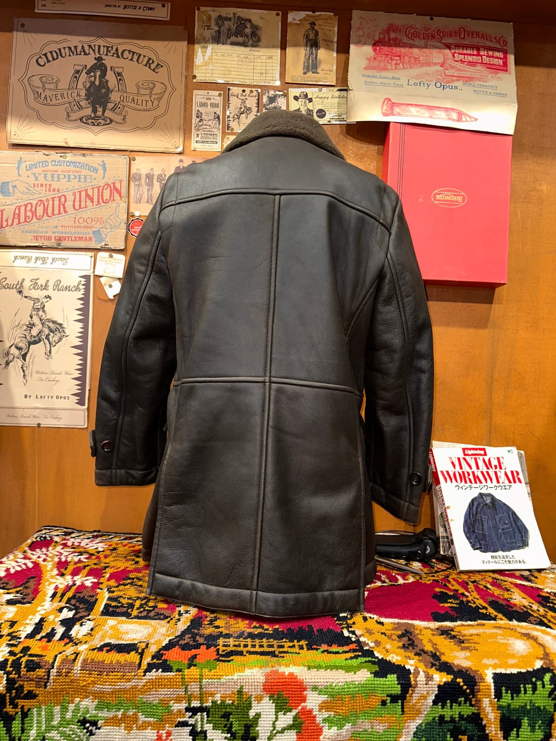 ( L-XL ) 가죽코트 가죽카코트 워크웨어 밀리터리 아메카지 가죽자켓 상품이미지4