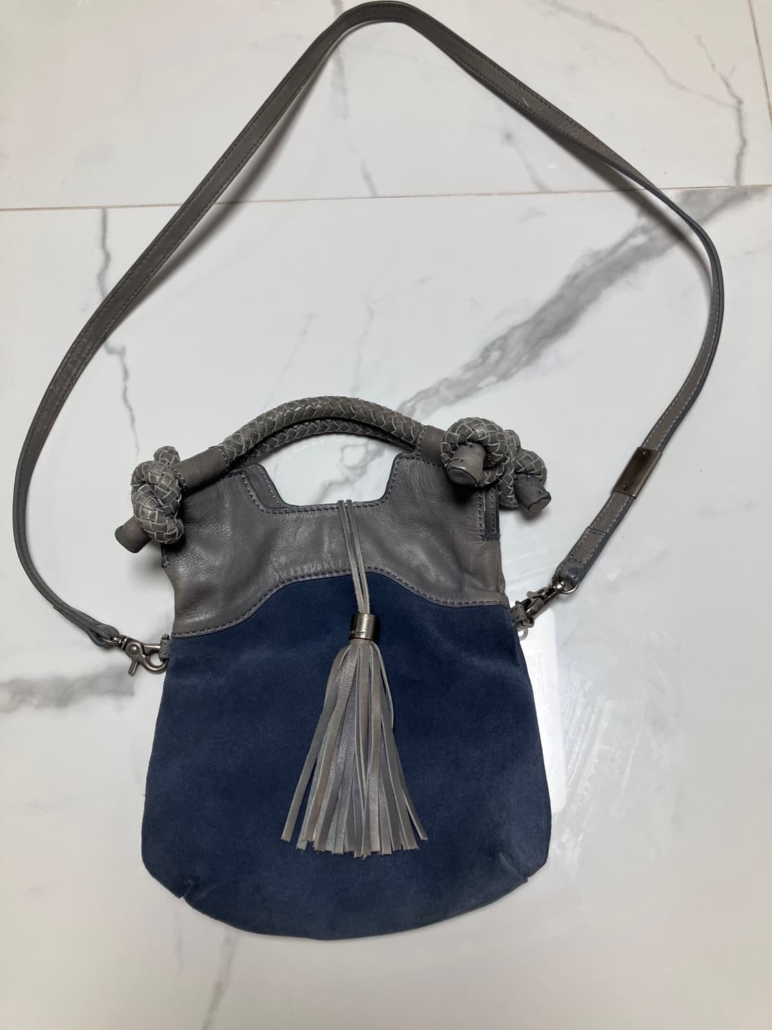 Foly + Corina 스웨이드 미니 시티백 토트백 폴드 크로스백 상품이미지6