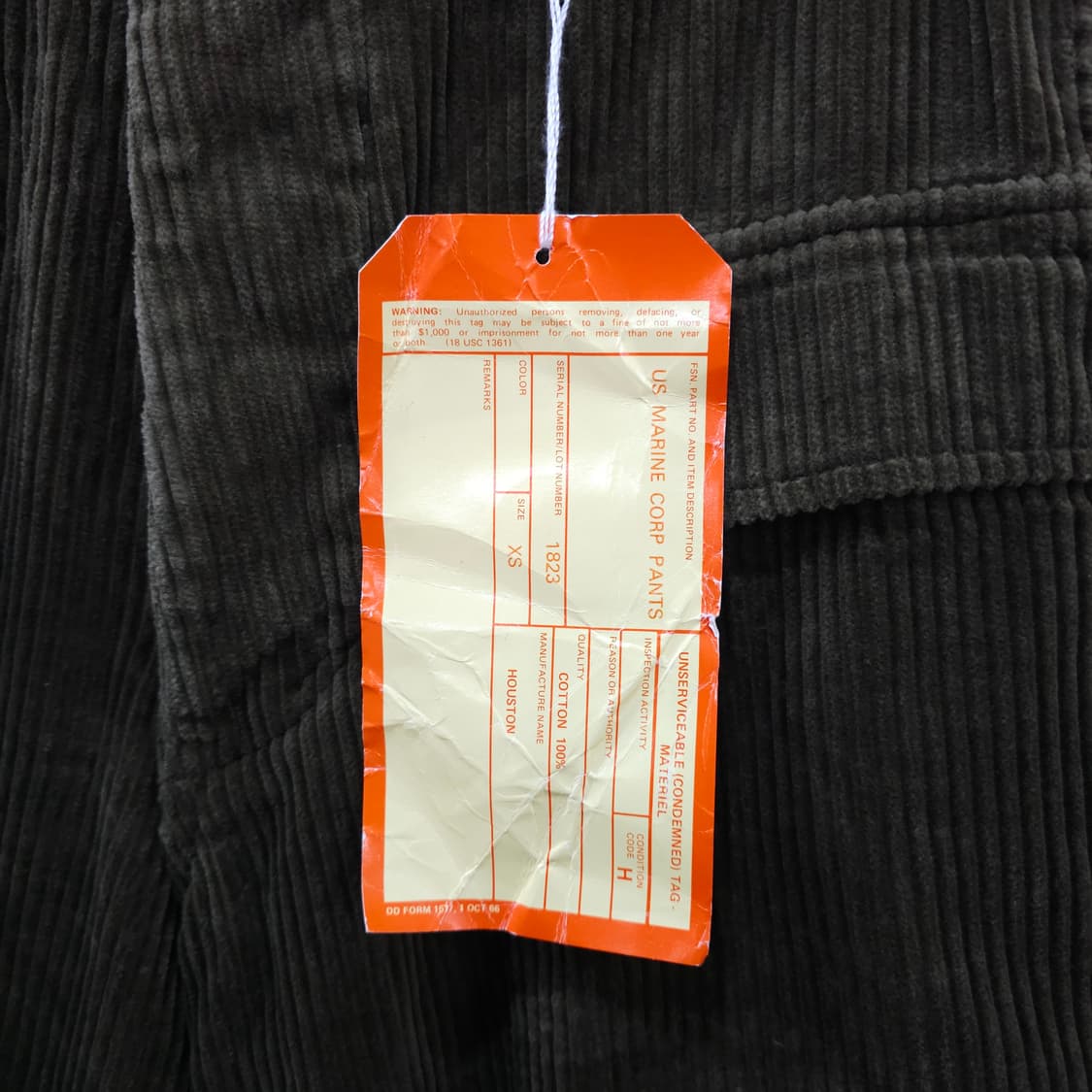 90s HOUSTON 데드스탁 코듀로이 몽키팬츠-우먼26-27정도 상품이미지3