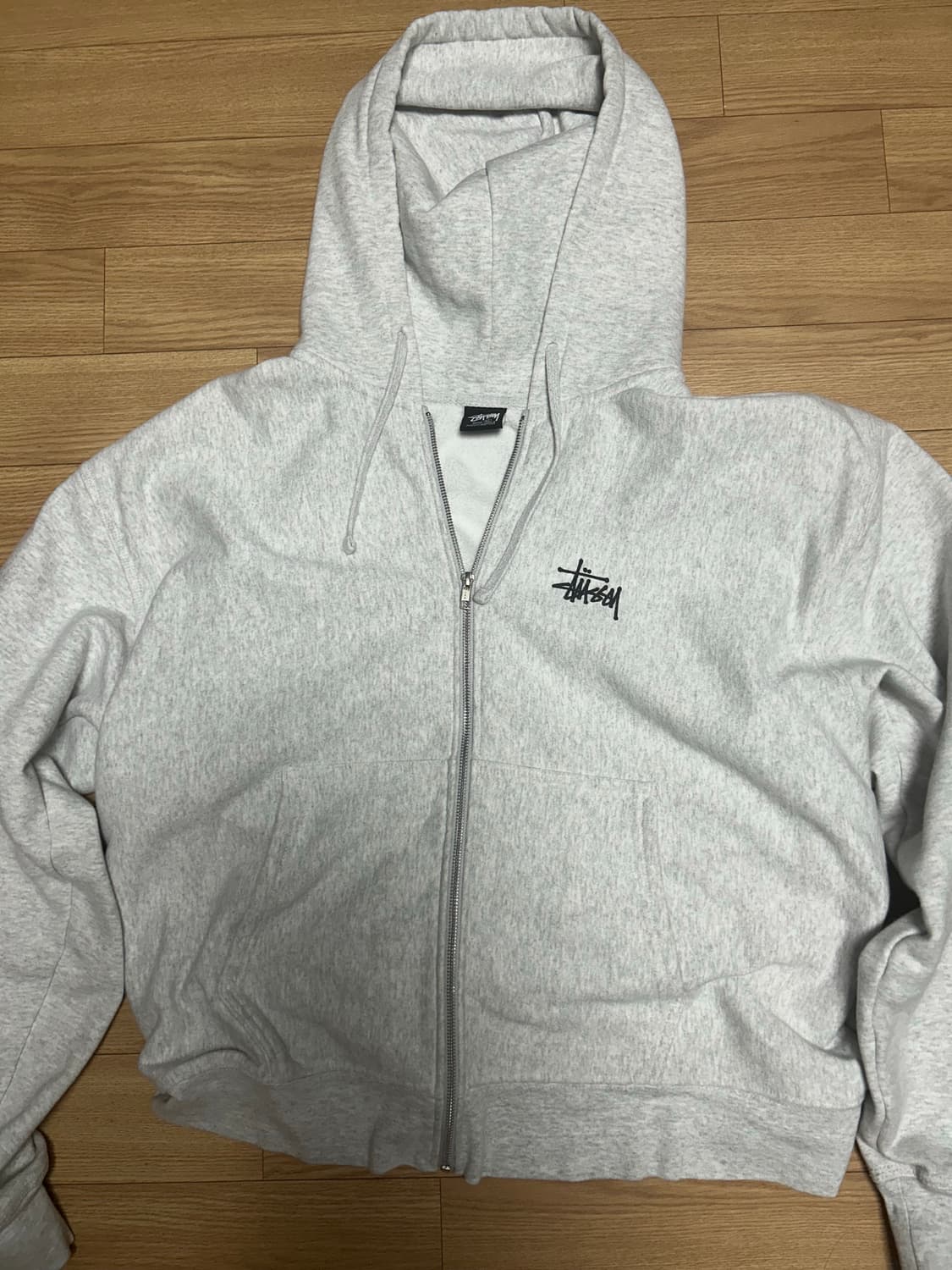 스투시 베이직 후드집업 애쉬 헤더 L  상품이미지2