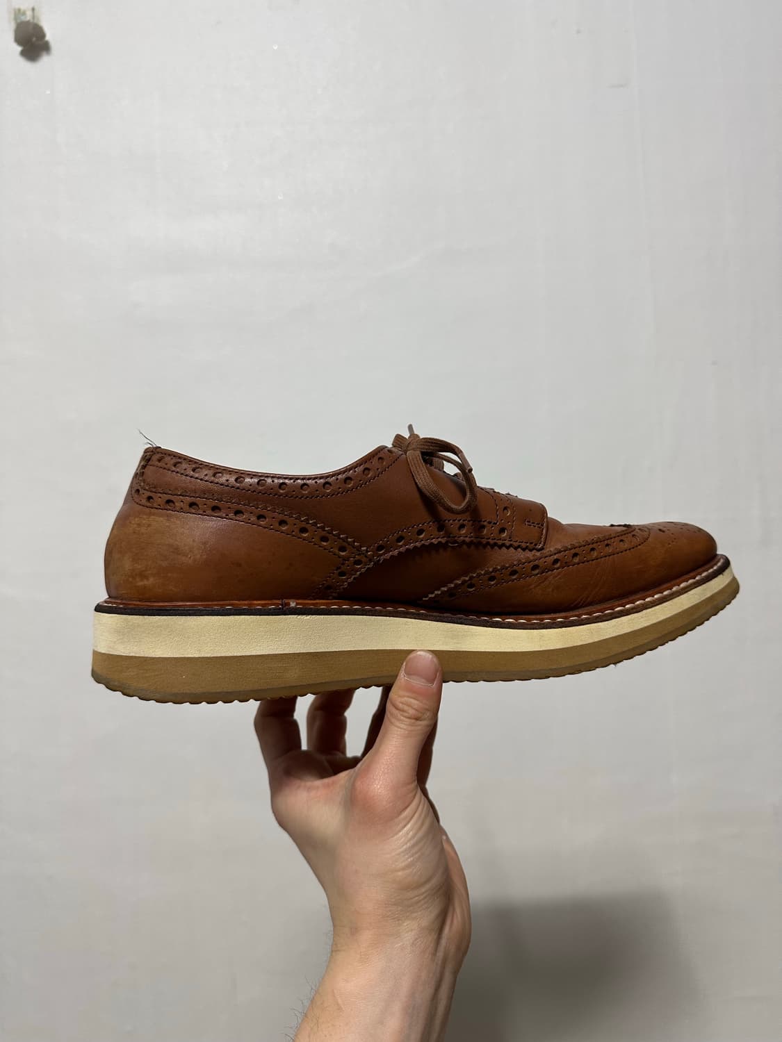 프라다 레이스업 윙팁 상품이미지3