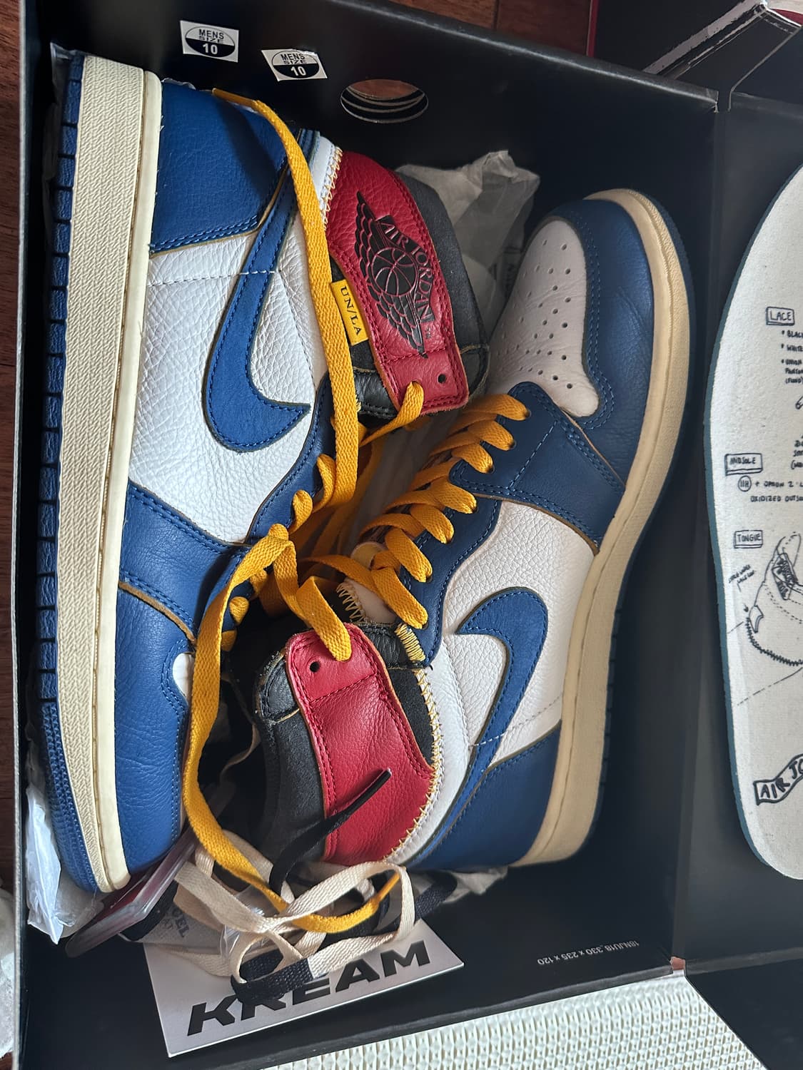 (280size) 나이키 에어 조던 1 레트로 하이 유니온 블루토 상품이미지7