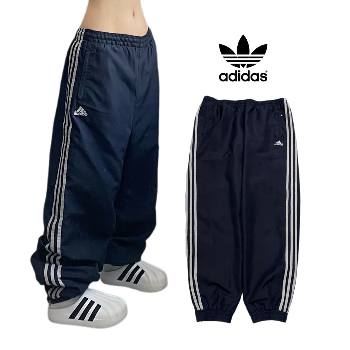 아디다스 90s 삼선 올드스쿨 바람막이 트랙팬츠 상품이미지1