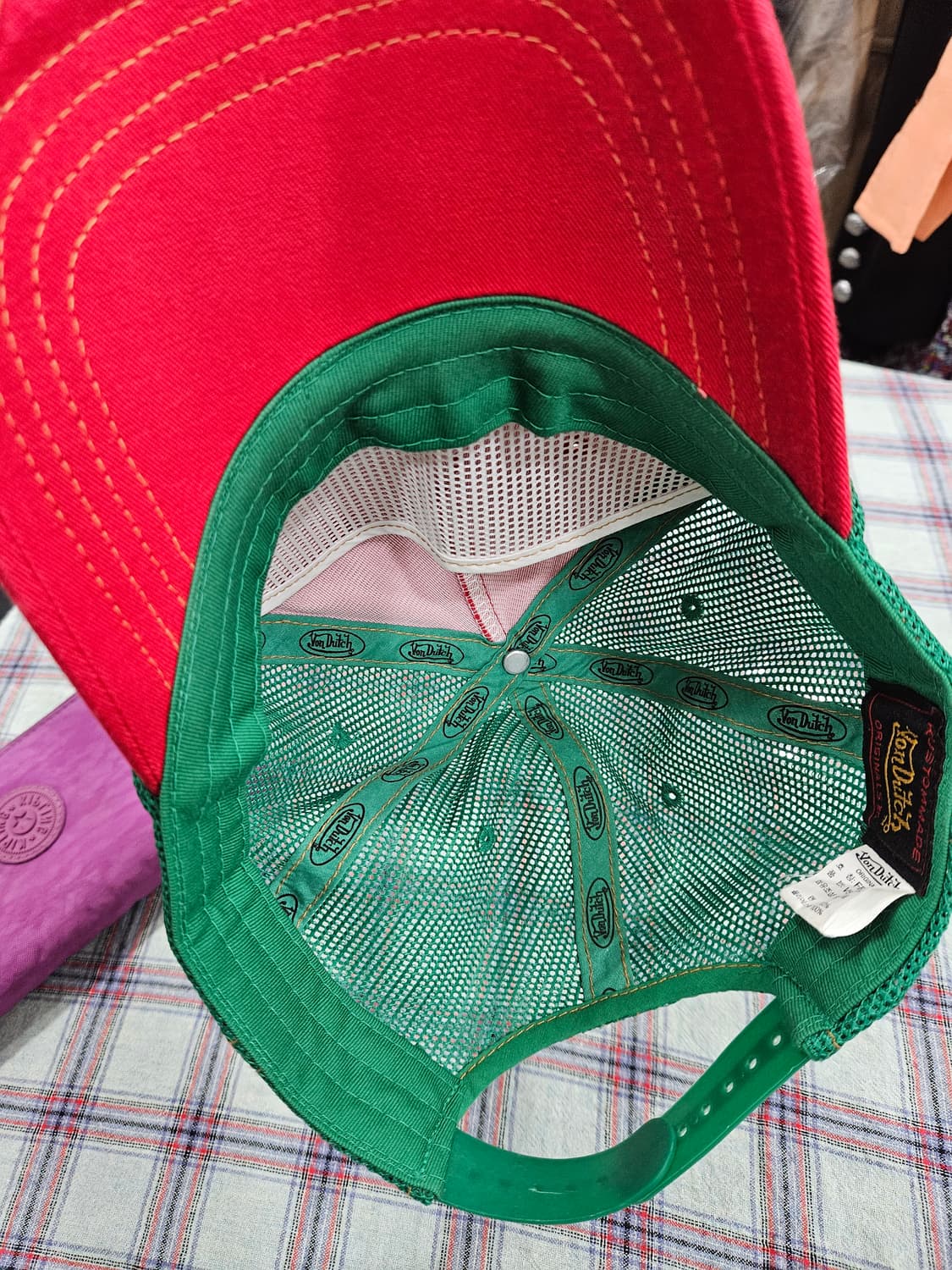 본더치(Von Dutch) 빨강/초록 메쉬캡 모자 상품이미지7