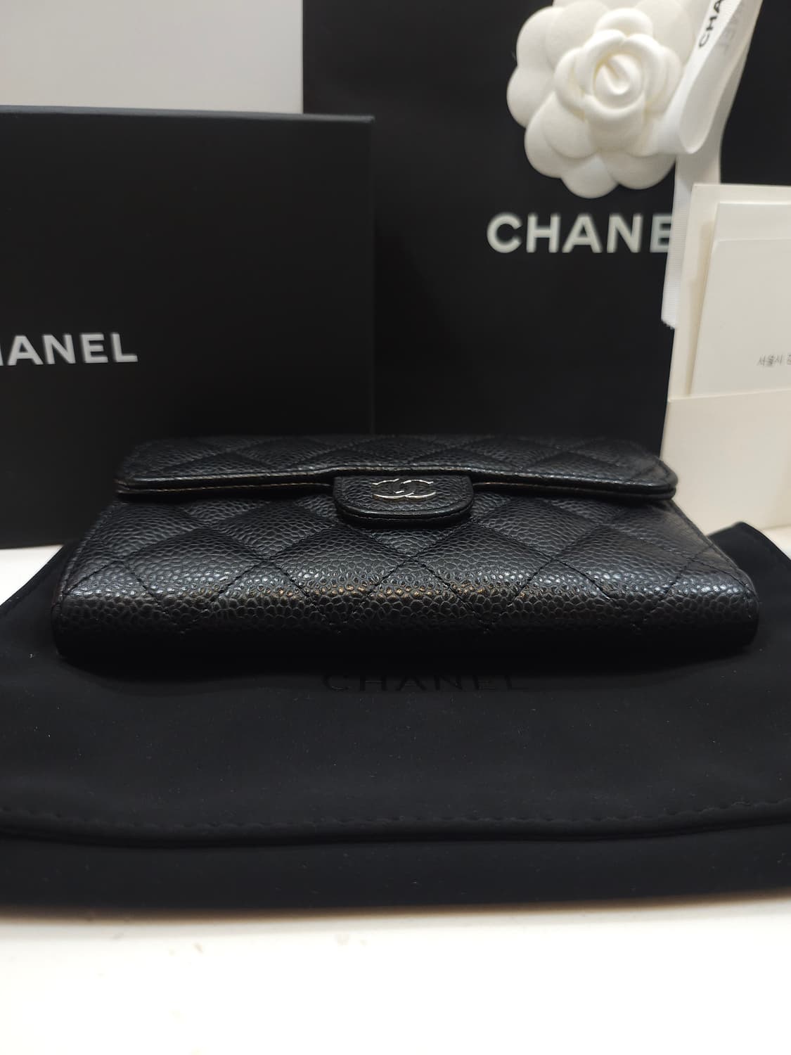 [정품] 샤넬 클래식 똑딱이 캐비어 CC 플랩 중지갑 AP0232 상품이미지4