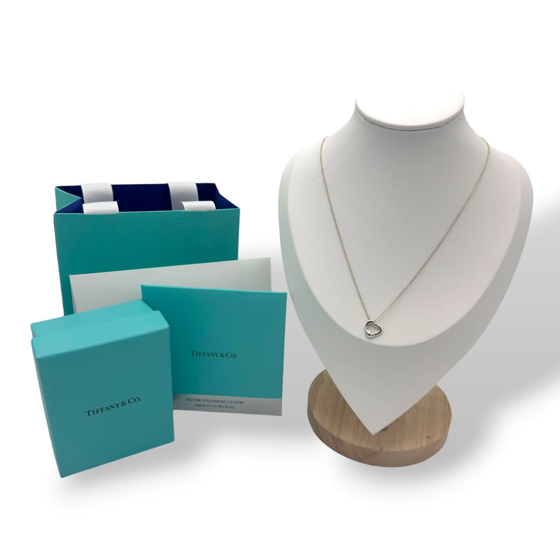 티파니 앤코 엘사 퍼레티 오픈 하트 펜던트 목걸이 스털링 실버, 7mm 상품이미지2