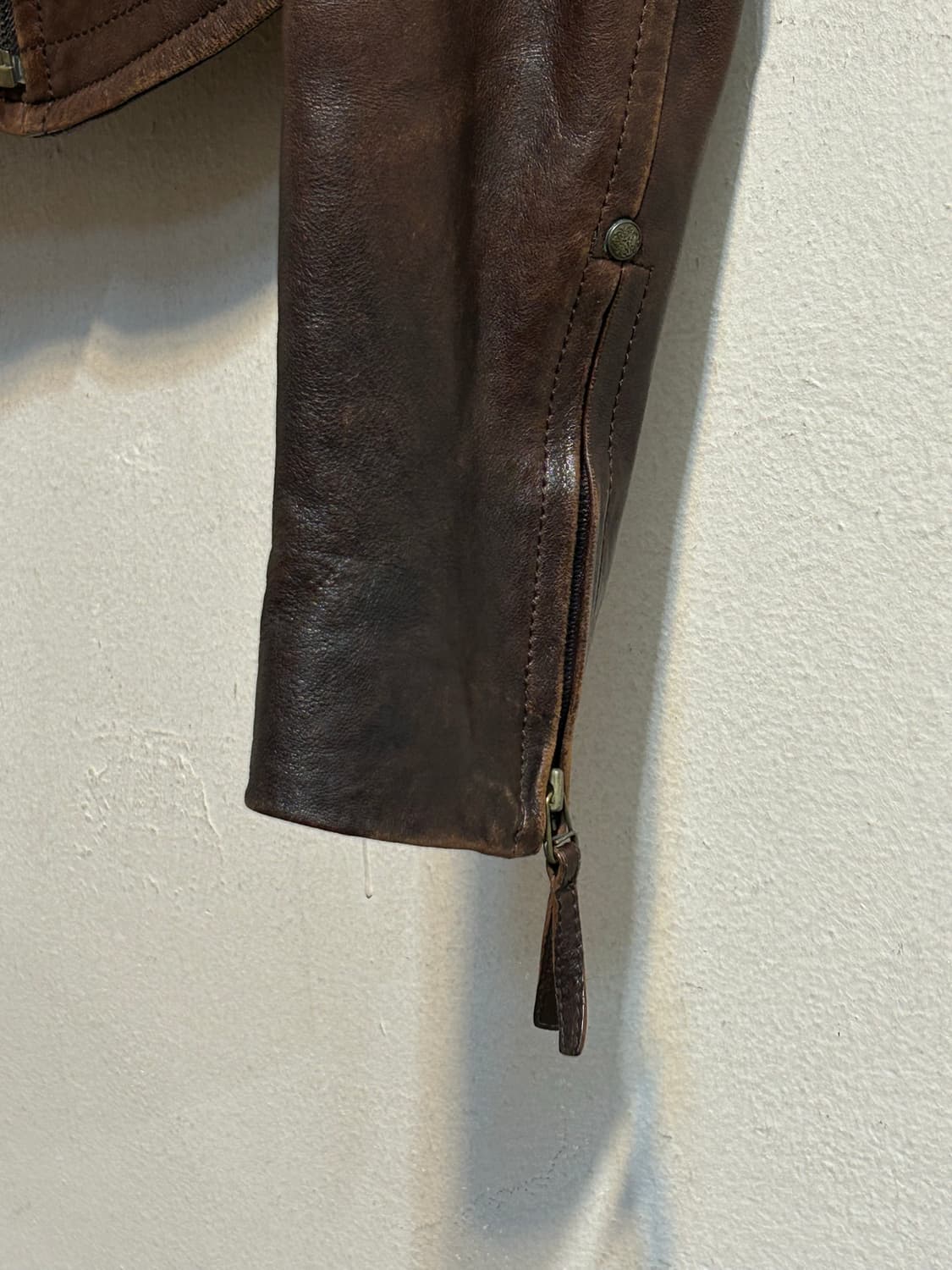 유즈드 레더 바이커 자켓 상품이미지4