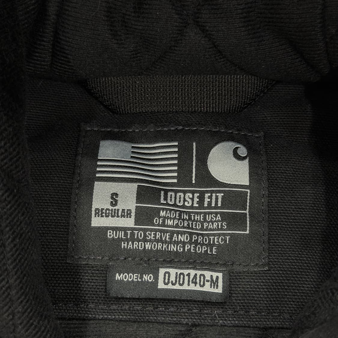 칼하트 J140 덕 액티브 누빔 후드 자켓 블랙 S 상품이미지4