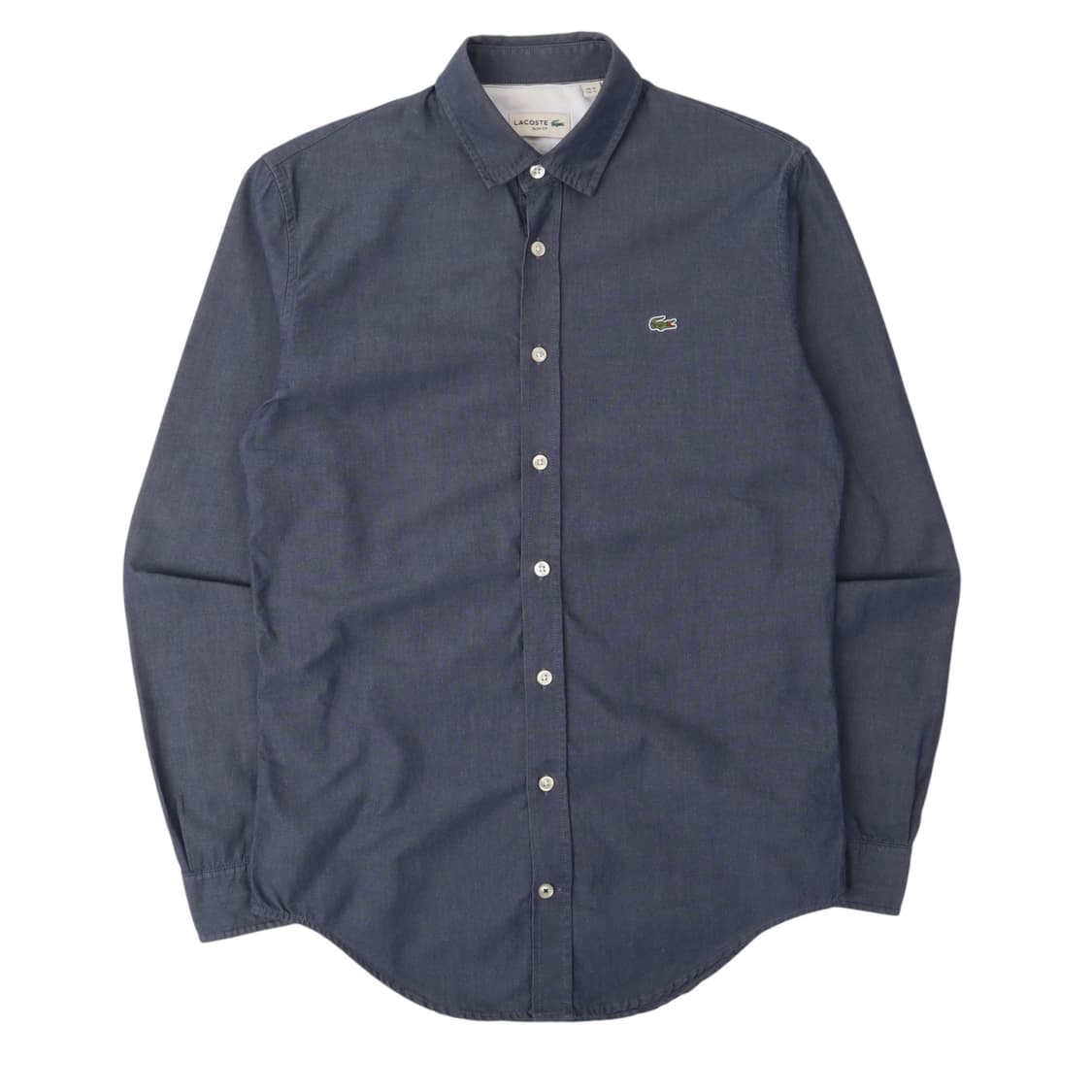 라코스테 네이비 로고 코튼 셔츠 상품이미지1