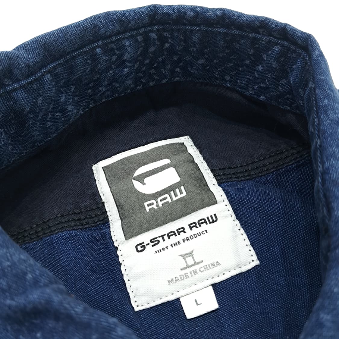 CN684 L 지스타로우 인디고 스카 긴팔 셔츠 남방 상품이미지4