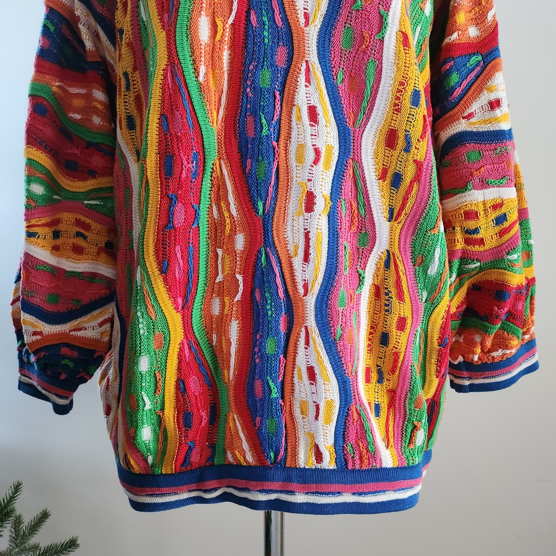 Coogi 쿠지 케이블 니트 여성 빈티지 스웨터 M 상품이미지3