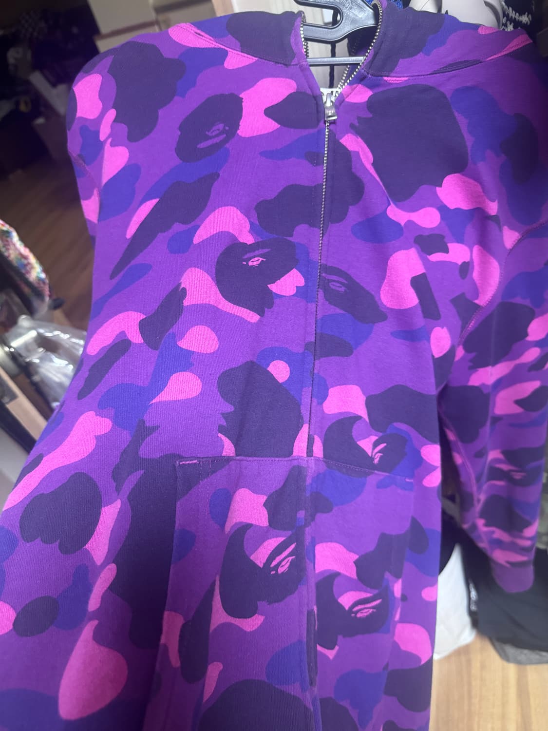 L) 베이프 샤크 퍼플후드집업 정품 상품이미지9