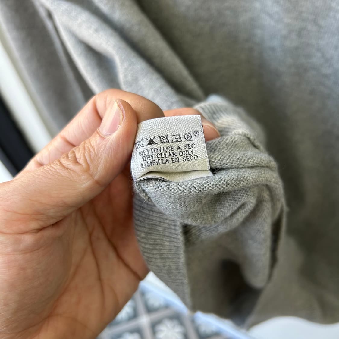 15248 - 에르메스 캐시미어 브이넥 니트 (캐시미어 100%) 상품이미지5