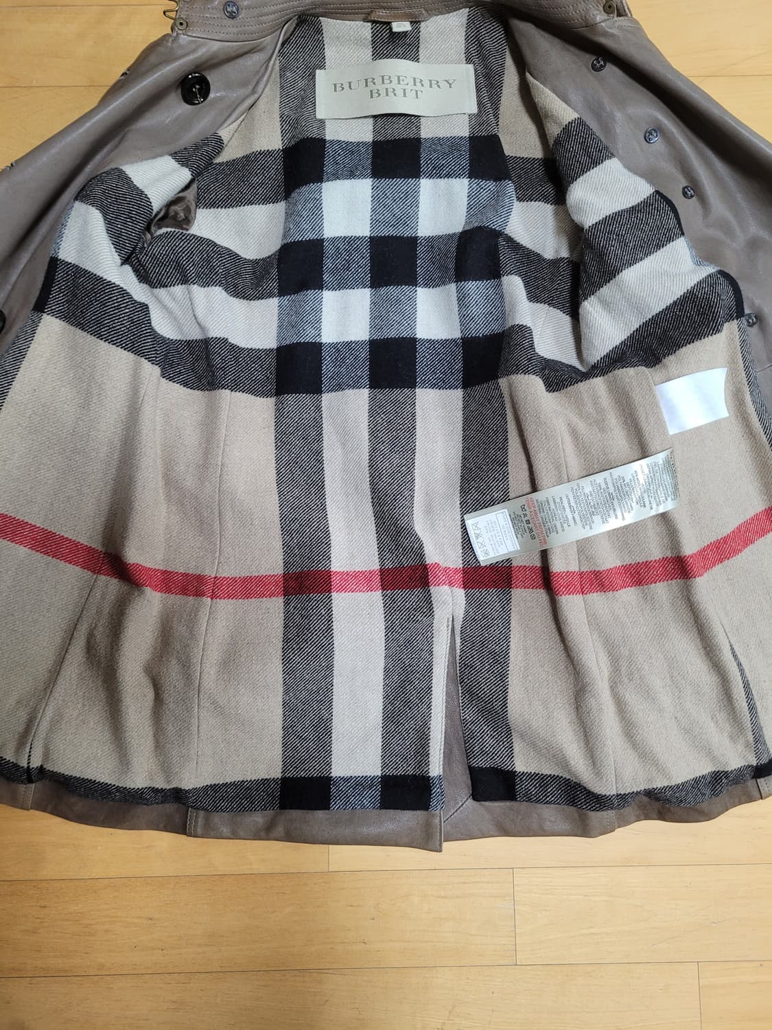 정품 버버리 램스킨 가죽 코트 상품이미지4