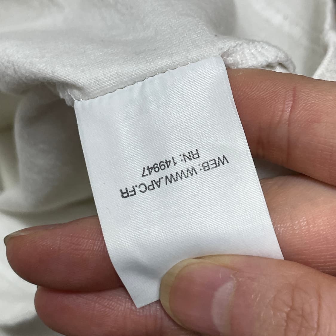 아페쎄 스펠로고 화이트 반팔티셔츠 남성L 상품이미지6