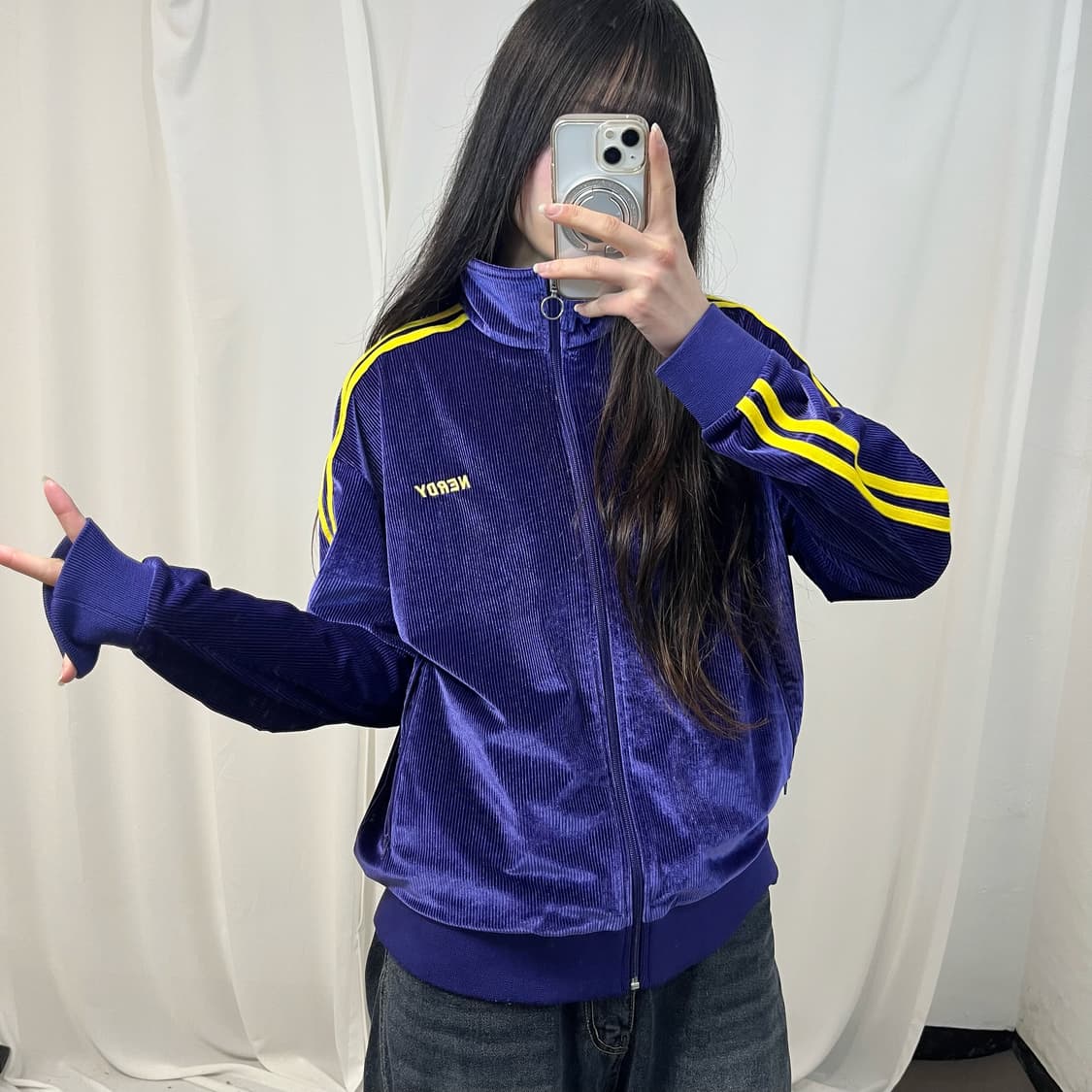 NERDY Purple Corduroy Track Jacket 상품이미지2
