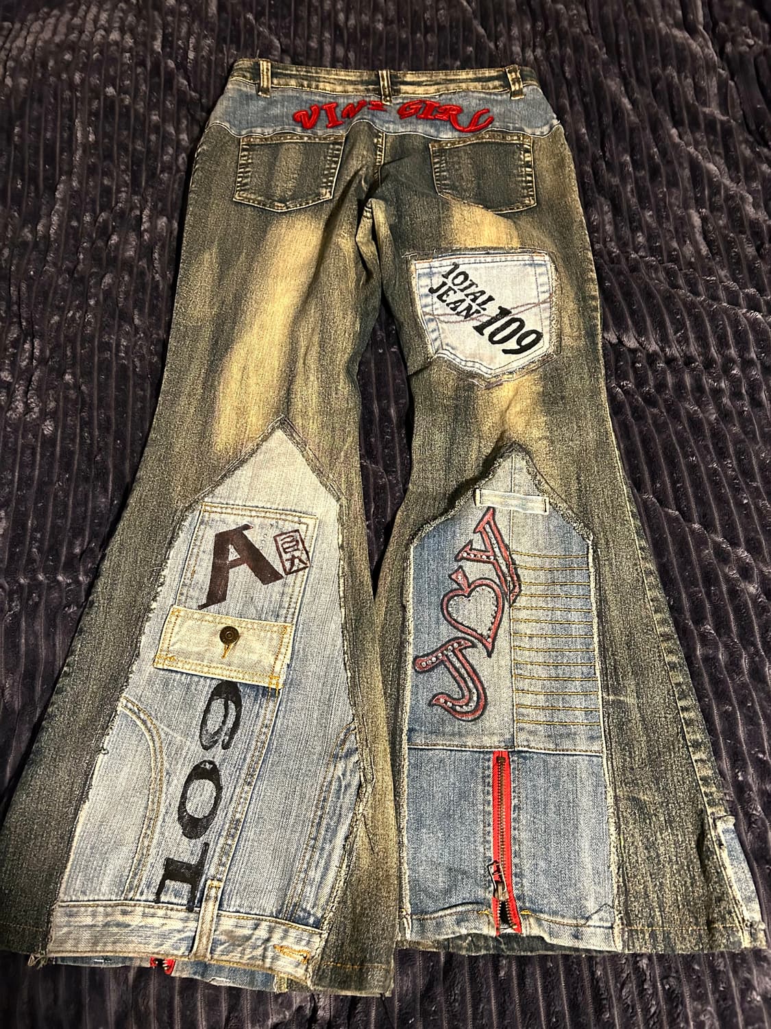 Denim Patch Detail Zipper Boots Cut Pant 상품이미지5