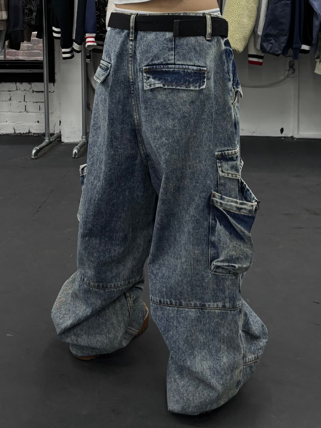 DNSR 멀티포켓 데님 카고팬츠 상품이미지6