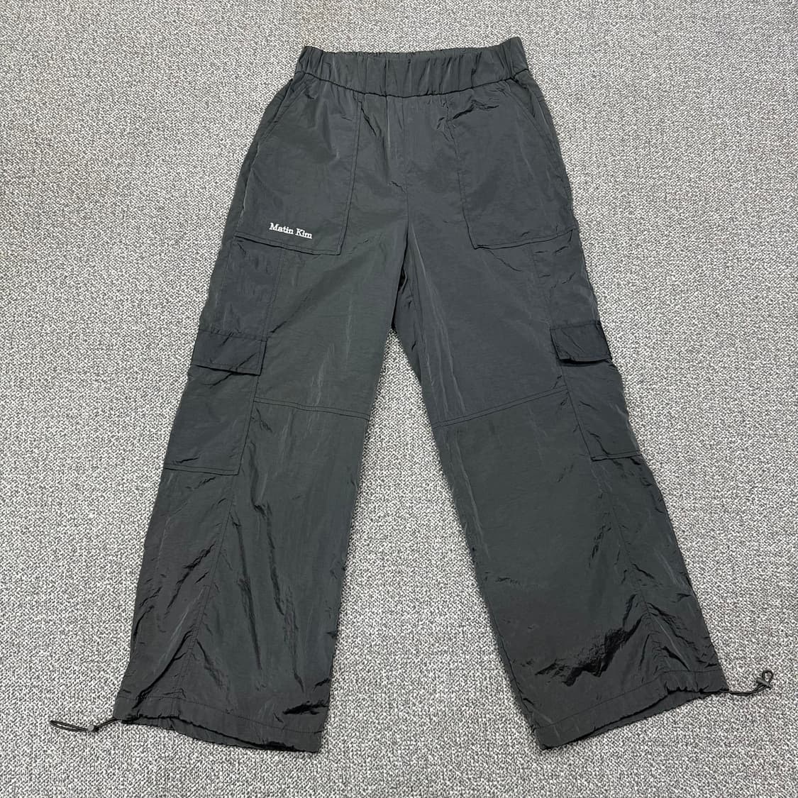 S W 마뗑킴 Matin Kim 우븐 나일론 메탈 스트링 팬츠 바지 상품이미지1